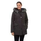 Women's Fleet Street Quilted Stadium Jacket, Size: Large, Grey