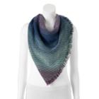 Candie's&reg; Zigzag Ombre Triangle Scarf, Women's, Purple