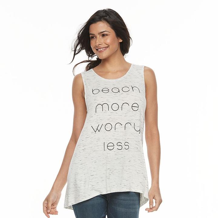 Women's Apt. 9&reg; Graphic Tank, Size: Xl, Beige Oth