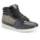 Candie's&reg; Girls' Embellished High-top Sneakers, Girl's, Size: 3, Black