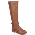 Journee Collection Vienna Women's Tall Riding Boots, Teens, Size: 6, Brown