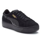 Puma Vikky Platform Women's Suede Shoes, Size: 9, Black