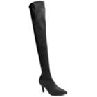 2 Lips Too Perry Women's Stretch Over-the-knee Boots, Size: Medium (9), Black