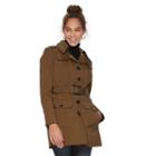 Women's Apt. 9&reg; Military Trench Coat, Size: Xl, Med Green