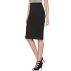 Women's Jennifer Lopez Luxe Essentials Ribbed Midi Skirt, Size: Xl, Black