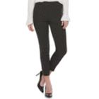Women's Elle&trade; Scalloped Pull-on Ankle Pants, Size: Medium, Black