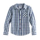Boys 4-7x Sonoma Goods For Life&trade; Gingham Plaid Shirt, Size: 4, Med Blue