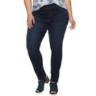 Plus Size Sonoma Goods For Life&trade; Pull-on Skinny Jeans, Women's, Size: 18 W, Dark Blue