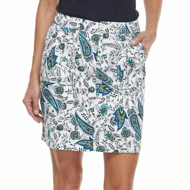 Women's Croft & Barrow&reg; Twill Skort, Size: 6, White