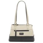 Stone & Co. Donna Colorblock Leather Satchel, Women's, White Oth