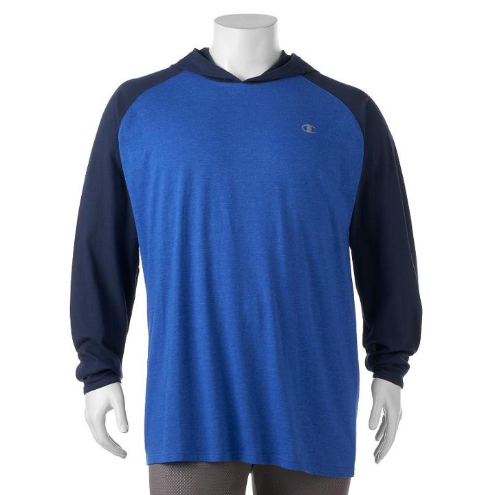 Big & Tall Champion Relaxed-fit Colorblock Hoodie, Men's, Size: 2xb, Blue (navy)