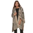 Women's Croft & Barrow&reg; Wrap Cardigan Sweater, Size: L/xl, Med Beige