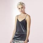 Women's Juicy Velvet Camisole, Size: Large, Grey Other