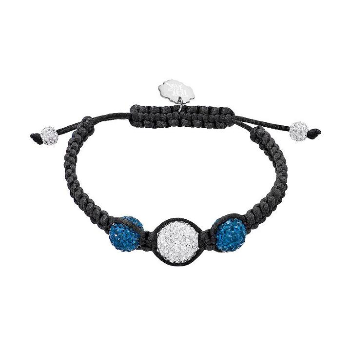 Ball, Kentucky Wildcats Crystal & Sterling Silver Team Logo Slipknot Bracelet, Women's, Blue
