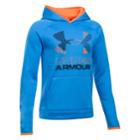 Boys 8-20 Under Armour Fleece Pull-over Hoodie, Size: Small, Mako Blue Orange