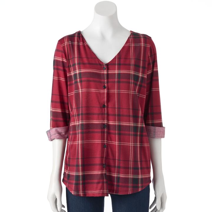 Women's French Laundry Crisscross Shirt, Size: Xl, Brt Red