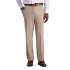 Big & Tall Haggar&reg; Cool 18&reg; Pro Classic-fit Wrinkle-free Flat-front Expandable Waist Pants, Men's, Size: 36x38, Med Beige