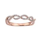 1/8 Carat T.w. Diamond 10k Gold Infinity Ring, Women's, Size: 6, White