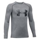 Boys 8-20 Under Armour Big Logo Tee, Size: Small, Grey (charcoal)