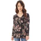 Juniors' Iz Byer Lattice Back Swing Top, Teens, Size: Large, Black Floral