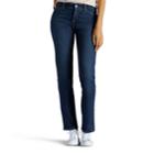 Petite Lee Flex Motion Regular Fit Straight-leg Jeans, Women's, Size: 8 Petite, Blue