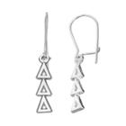 Logoart Delta Delta Delta Sorority Drop Earrings, Women's, Grey