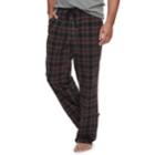 Big & Tall Croft & Barrow&reg; Patterned Microfleece Lounge Pants, Men's, Size: M Tall, Black