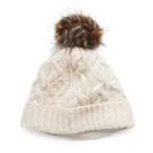 Women's Sijjl Faux-fur Cable-knit Beanie, Multicolor