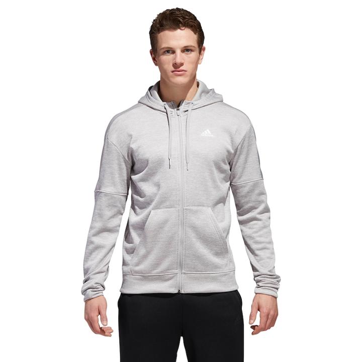Men's Adidas Fleece Hoodie, Size: Xxl, Grey