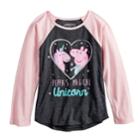 Girls 4-10 Jumping Beans&reg; Peppa Pig & Unicorn Glittery Heart Graphic Tee, Size: 6x, Dark Grey