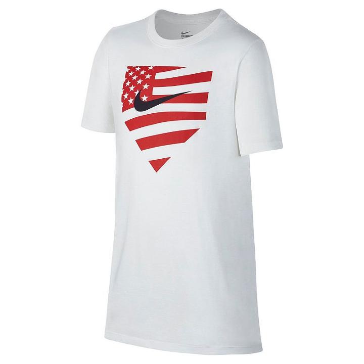 Boys 8-20 Nike American Baseball Tee, Boy's, Size: Medium, White