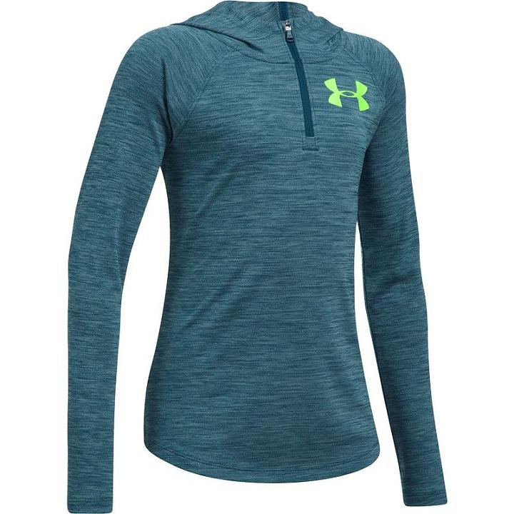 Girls 7-16 Under Armour Novelty Tech 1/4-zip Hoodie, Size: Xl, Brown Over