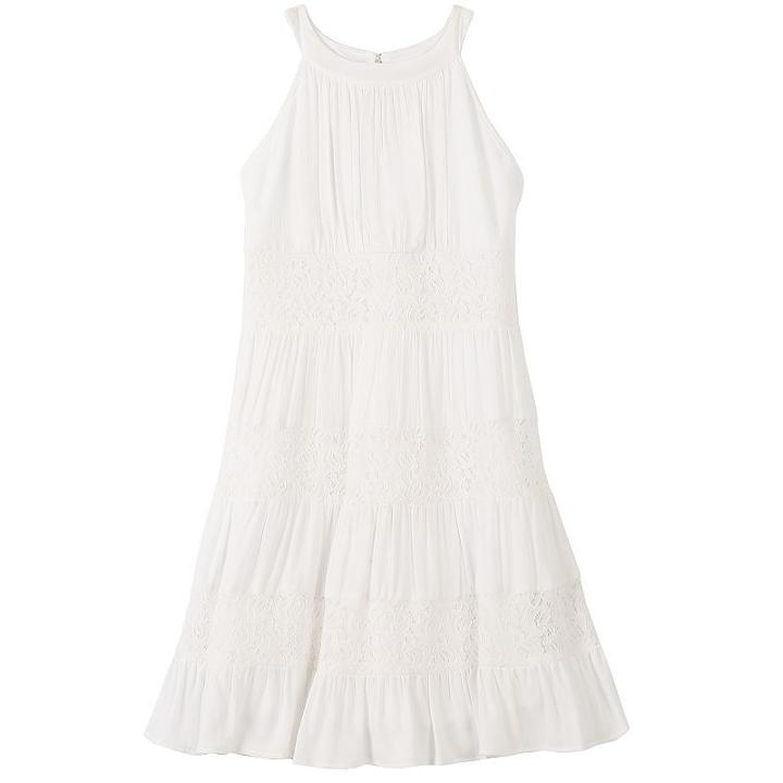 Girls 7-16 Speechless Lace Tiered Dress, Girl's, Size: 7, Natural