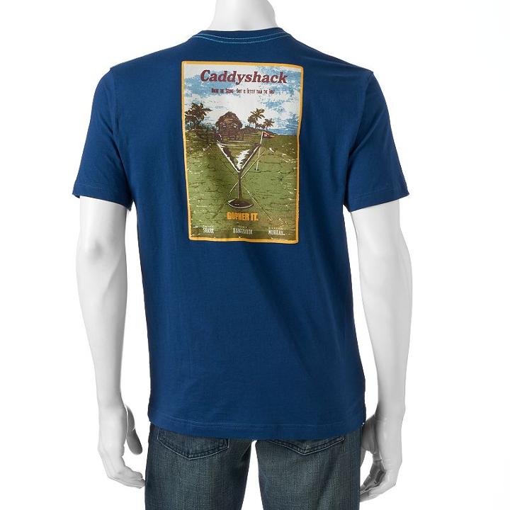 Men's Caribbean Joe Back-print Caddyshack Tee, Size: Xl, Blue Other