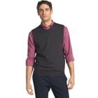 Big & Tall Izod Regular-fit Wool-blend V-neck Sweater Vest, Men's, Size: Xl Tall, Black