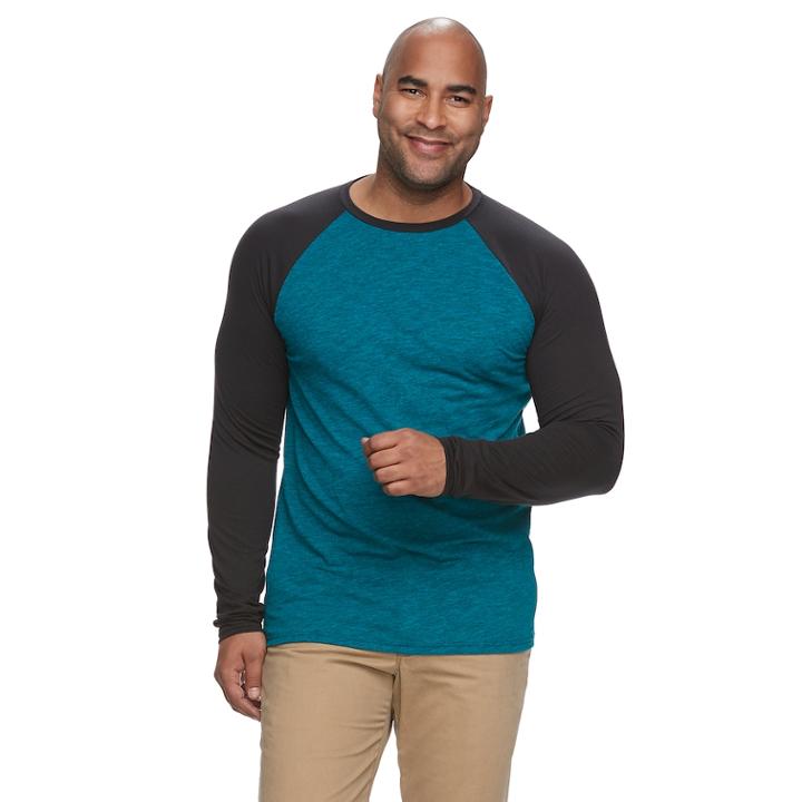 Big & Tall Urban Pipeline&reg; Awesomely Soft Ultimate Regular-fit Raglan Tee, Men's, Size: Xxl Tall, Med Blue