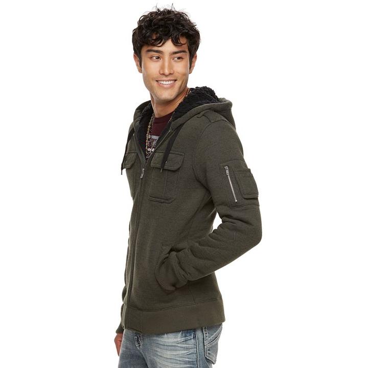 Men's Rock & Republic Miltary Hoodie, Size: Small, Dark Green