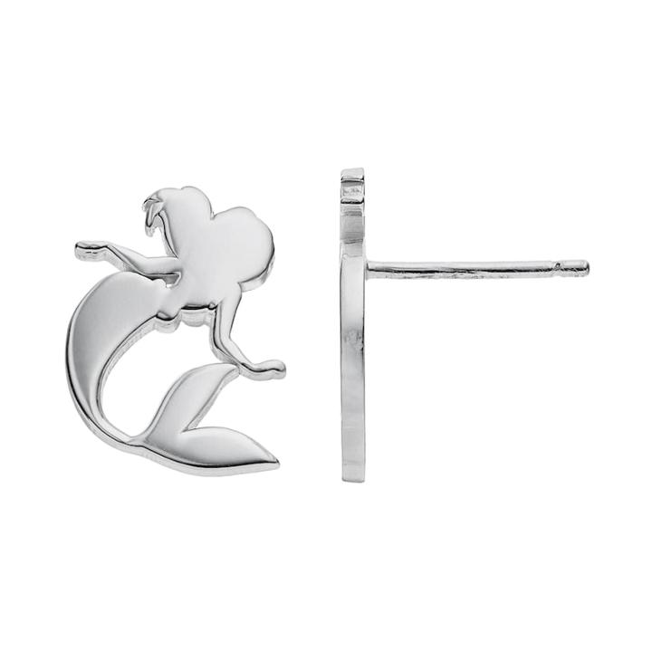 Disney's The Little Mermaid Ariel Sterling Silver Stud Earrings, Women's, Grey