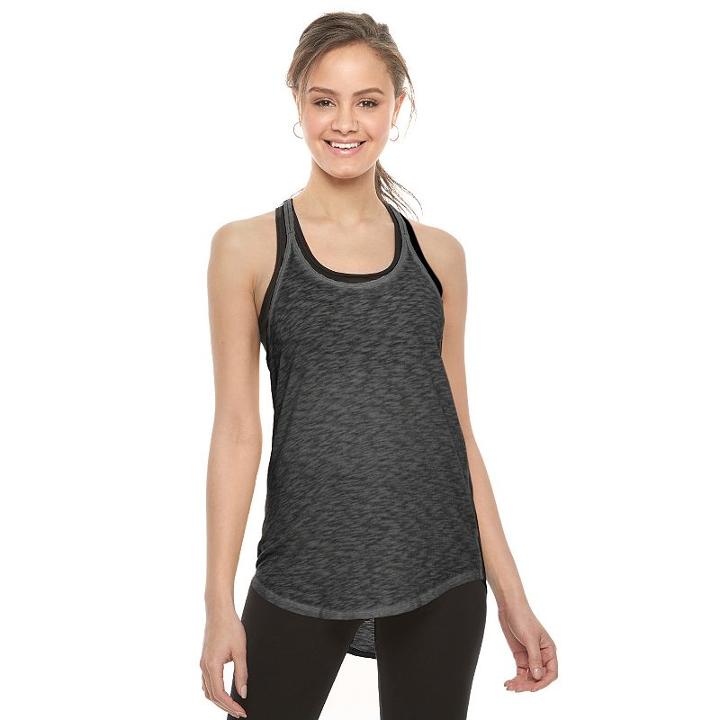 Juniors' So&reg; Strappy Back Shirttail Tank, Girl's, Size: Xs, Black