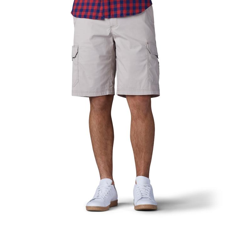 Men's Lee Extreme Motion Crossroads Cargo Shorts, Size: 36, Med Grey