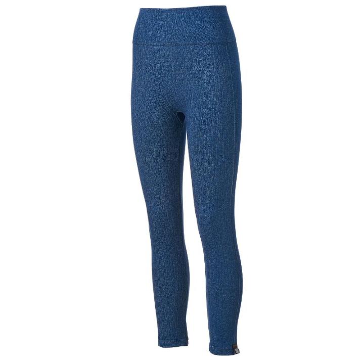 Muk Luks Terry-lined Leggings, Women's, Size: Small, Blue (navy)