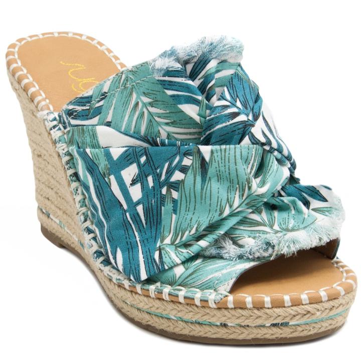 Sugar Honora Women's Espadrille Wedge Sandals, Size: Medium (8.5), Clrs
