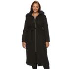 Plus Size Braetan Faux-fur Wool-blend Coat, Women's, Size: 1xl, Black