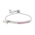 Brilliance Courage Lariat Bracelet With Swarovski Crystals, Women's, Pink