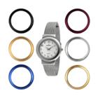 Peugeot Two Tone Mesh Watch & Interchangeable Bezel Set - 642, Women's, Grey