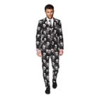 Men's Opposuits Slim-fit Skulleton Suit & Tie Set, Size: 42 - Regular, Black