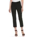 Women's Napa Valley Pull-on Slim-leg Capris, Size: 14, Black