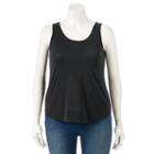 Women's Apt. 9&reg; Crisscross Tank, Size: Medium, Black