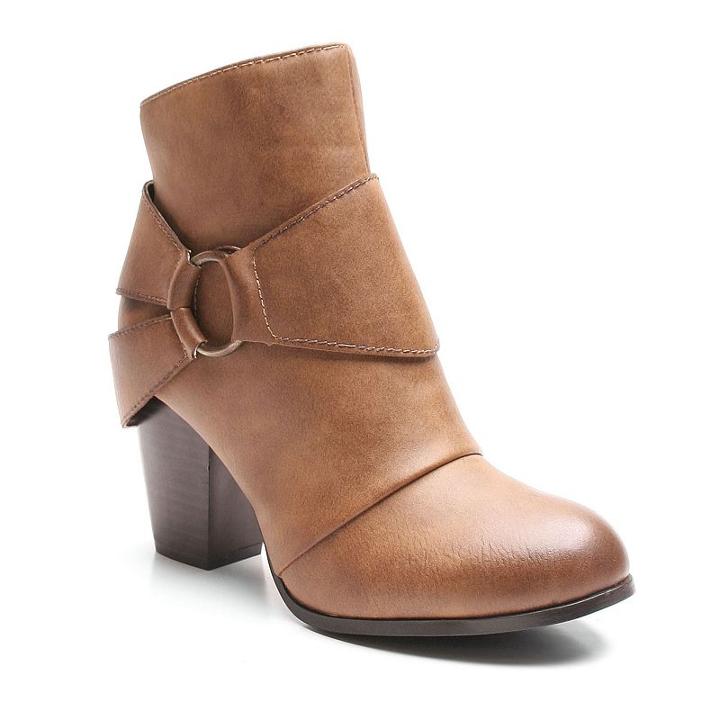 Kisses By 2 Lips Too Too Lure Women's Ankle Boots, Girl's, Size: Medium (9), Lt Brown