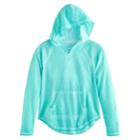 Girls 7-16 So® Front Lace-up Neck Hoodie, Size: 7-8, Turquoise/blue (turq/aqua)